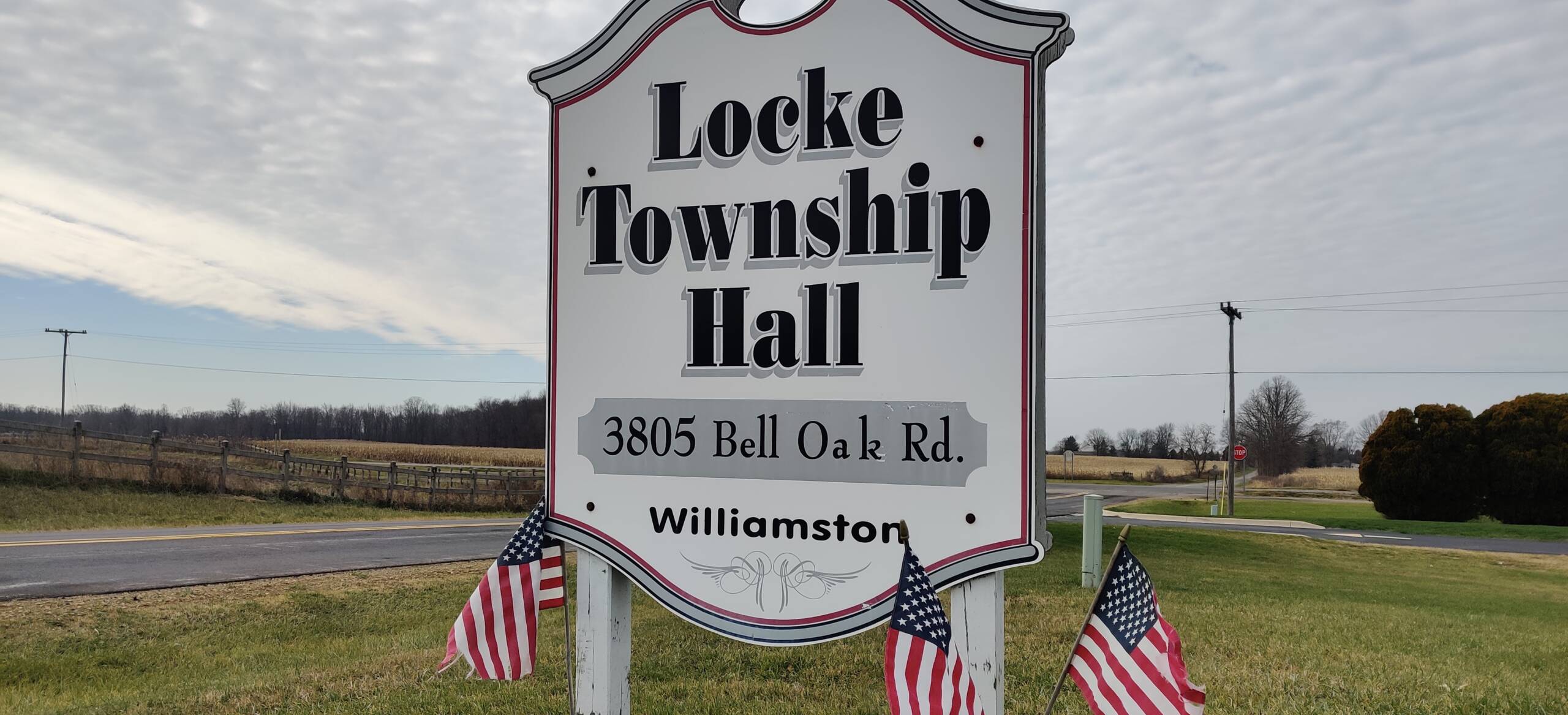 Locke Township Hall Sign