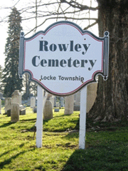 Rowley Cemetery Sign