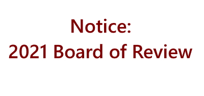 2021 Board of Review Notice